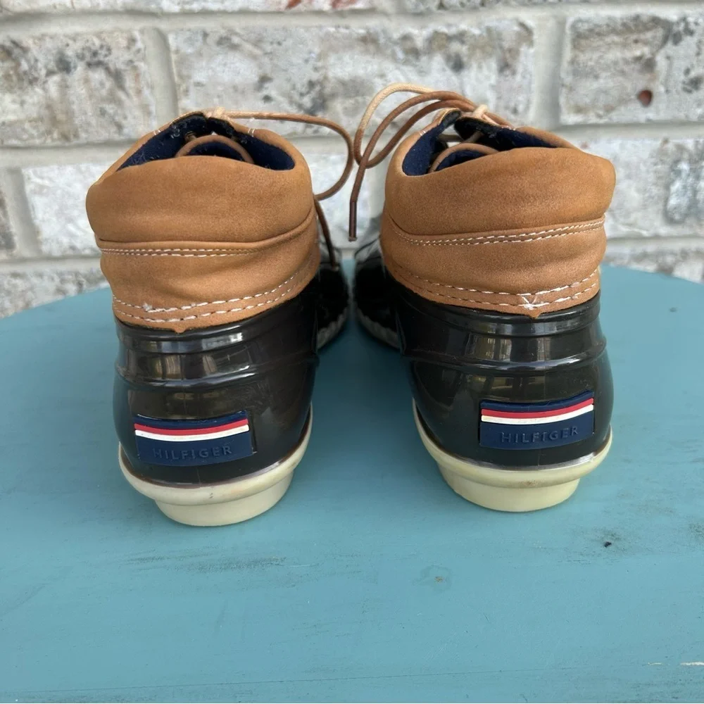 Tommy Hilfiger Tan and Brown Duck Boots